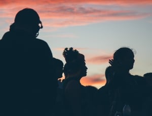 silhouette of crowd of people thumbnail