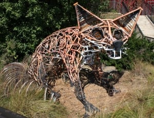 Metal, Sculpture, Steampunk, Fox, animal wildlife, animals in the wild thumbnail