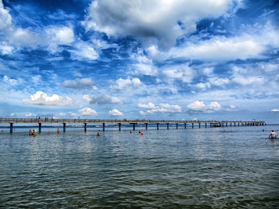 Pier, Clouds, Sea, Sky, Binz, Germany, water, cloud - sky preview