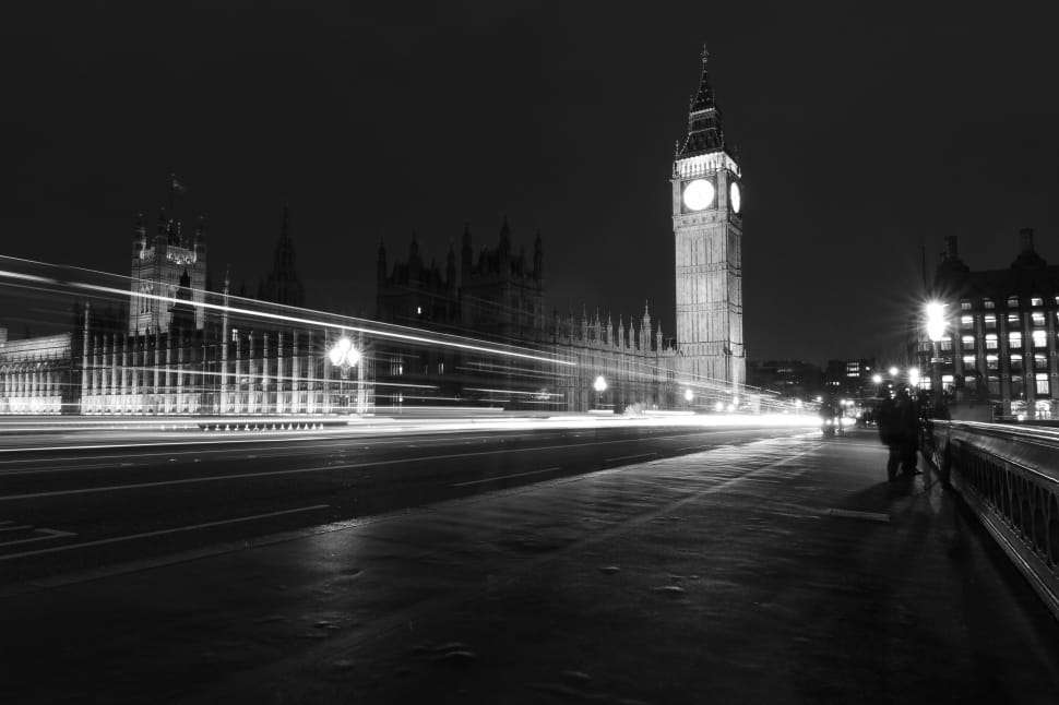 grayscale photo of big ben preview