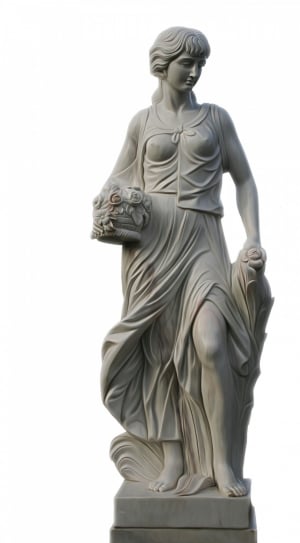 female with flowers statue thumbnail
