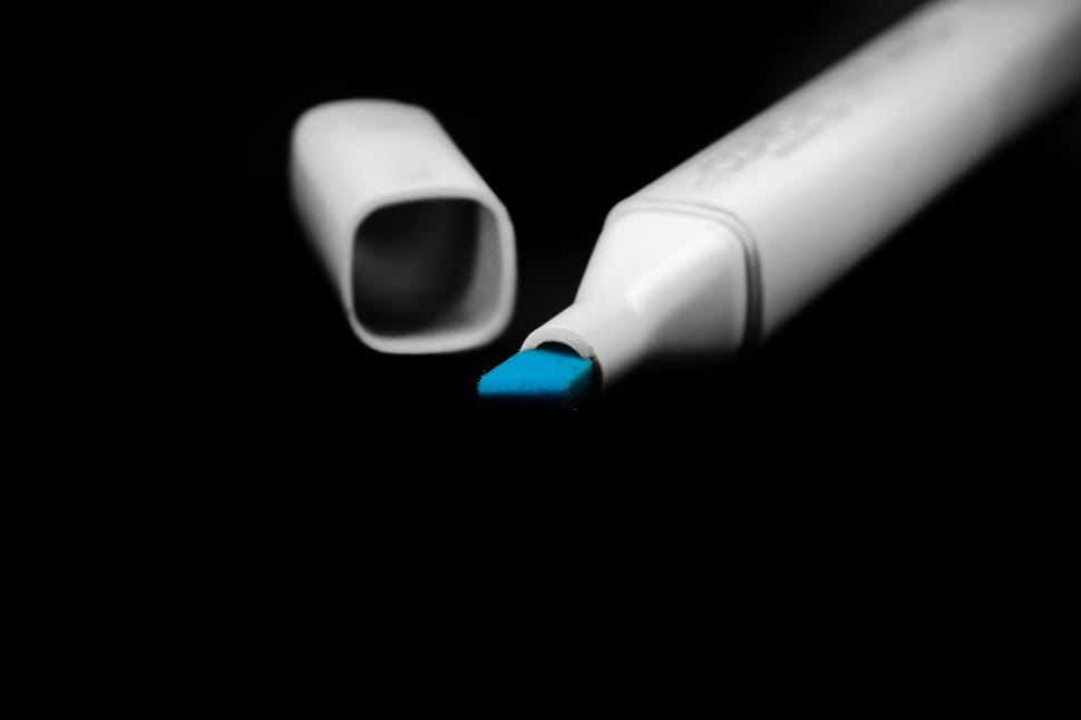 blue high lighter pen preview