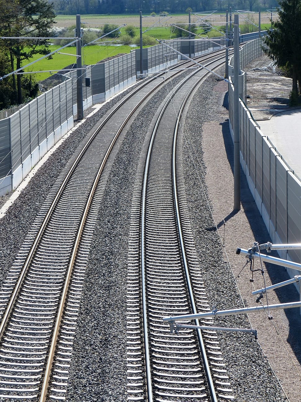 Gleise, Noise Barrier, Train, railroad track, rail transportation preview