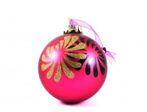 pink, gold, and black bauble thumbnail