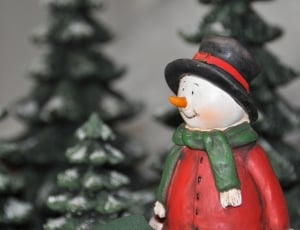 white and red snowman figurine thumbnail