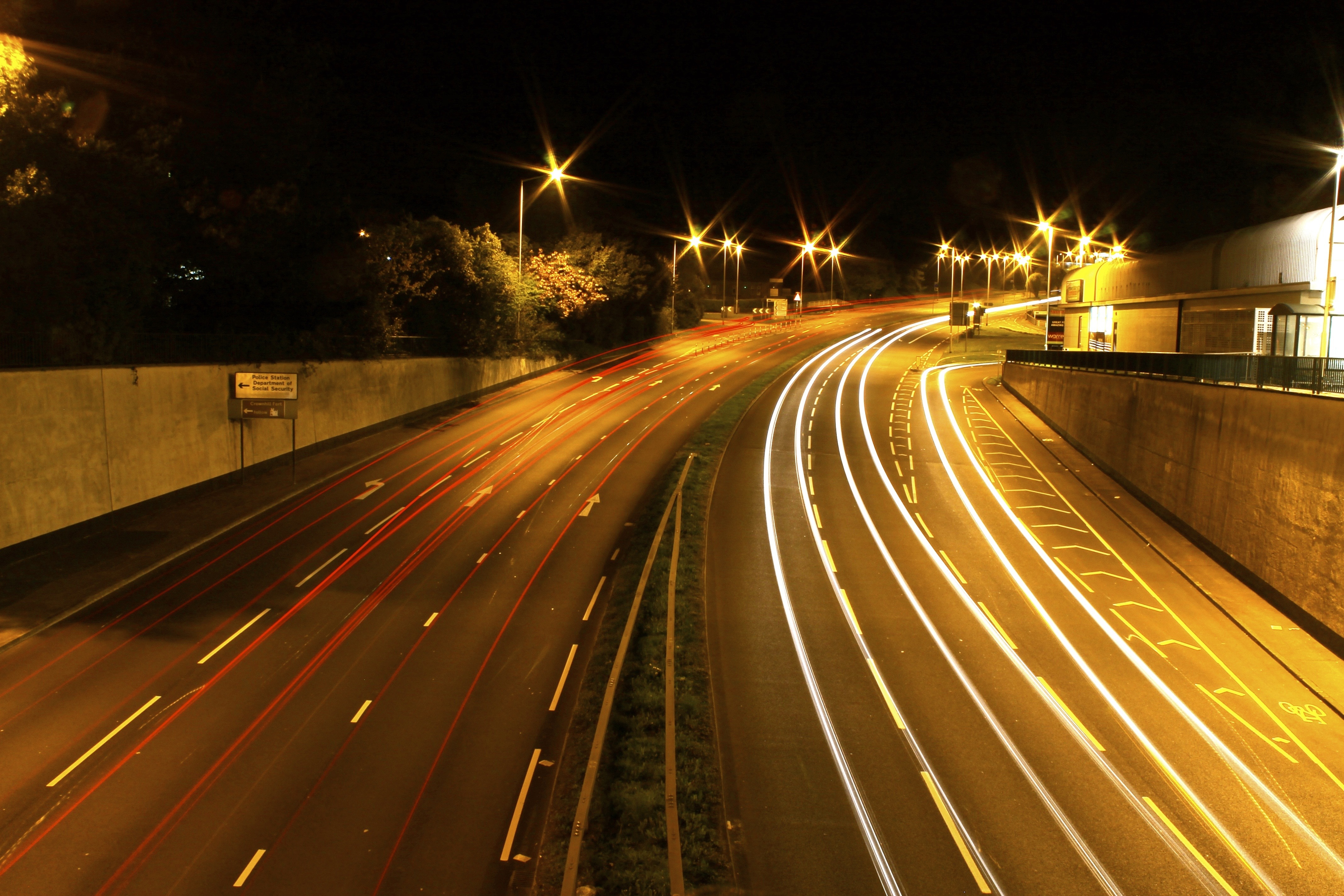 time lapse photography of hi-way