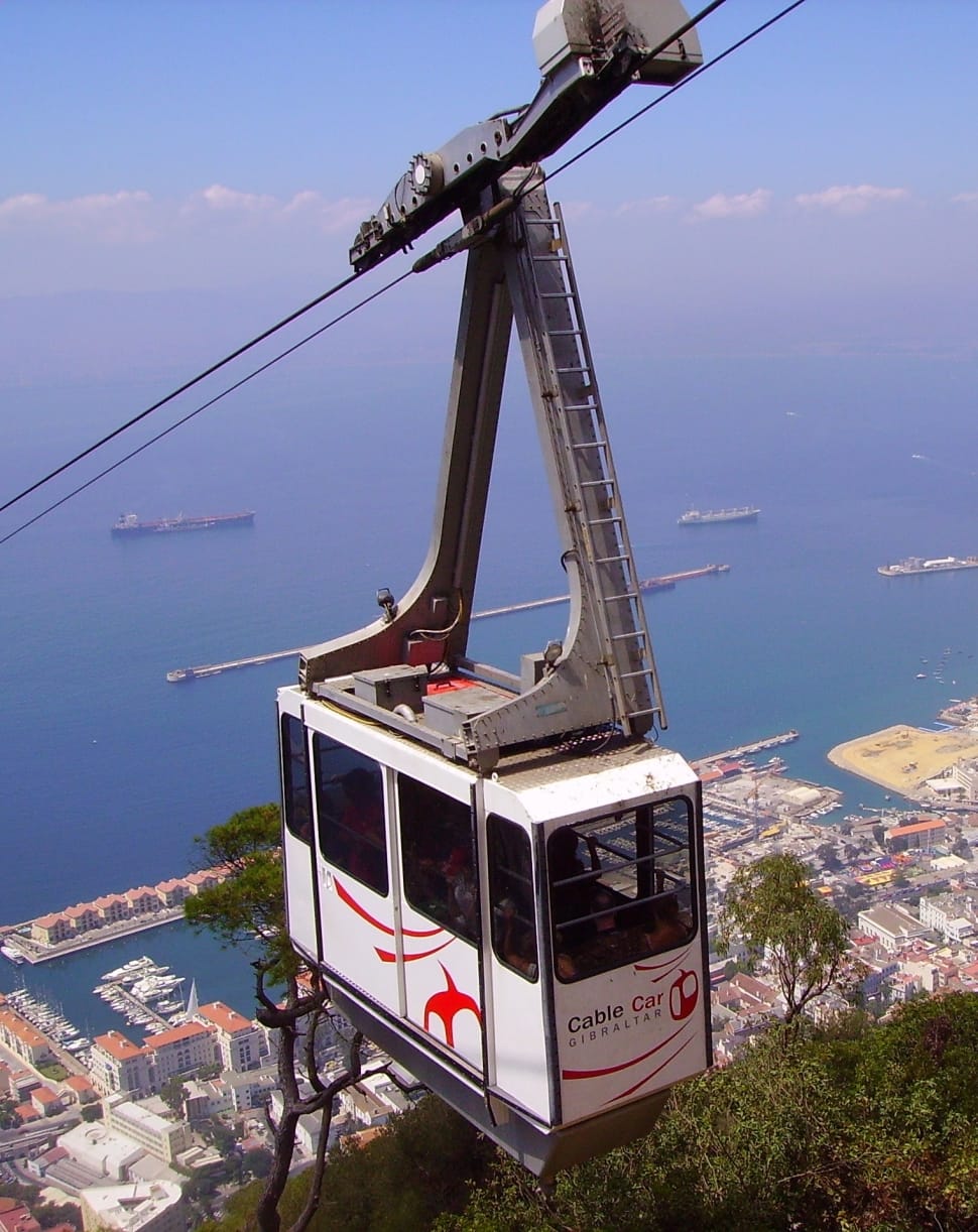 person showing white cable car preview