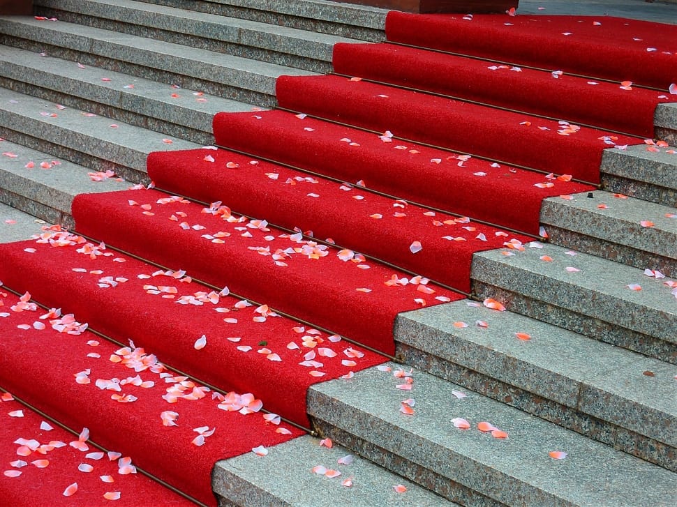 red carpet confetti on the floor preview