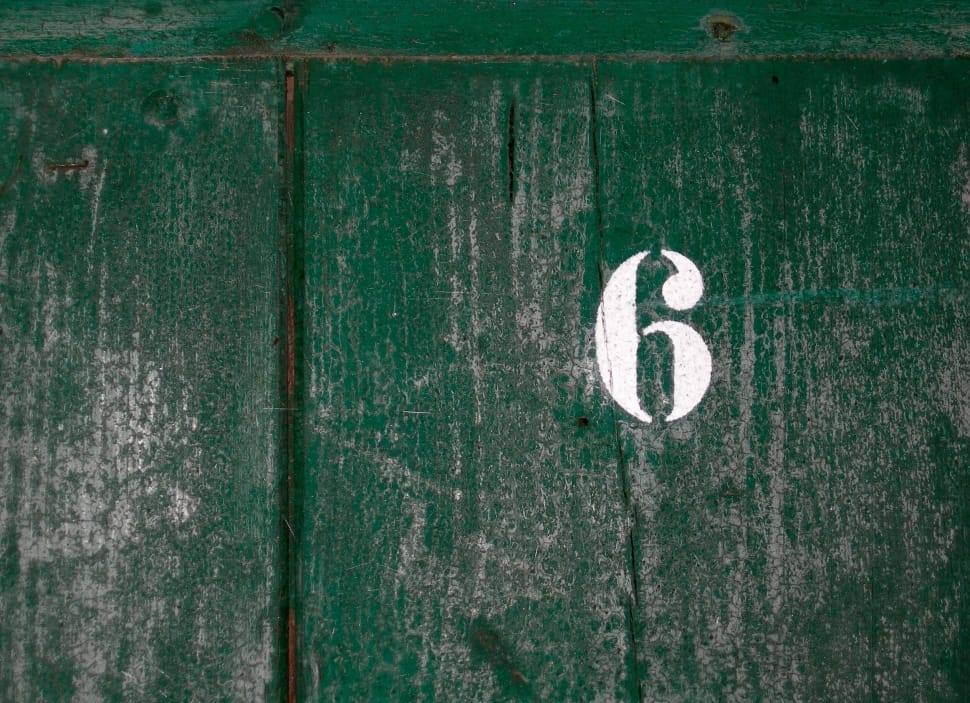 Number, Wooden Door, Door, Six, Wood, door, green color preview