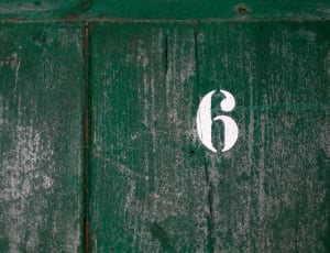 Number, Wooden Door, Door, Six, Wood, door, green color thumbnail