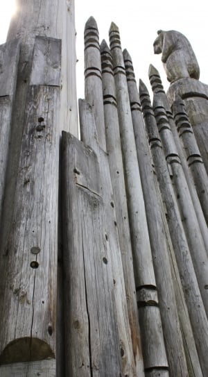 close up photo of gray wood fence thumbnail