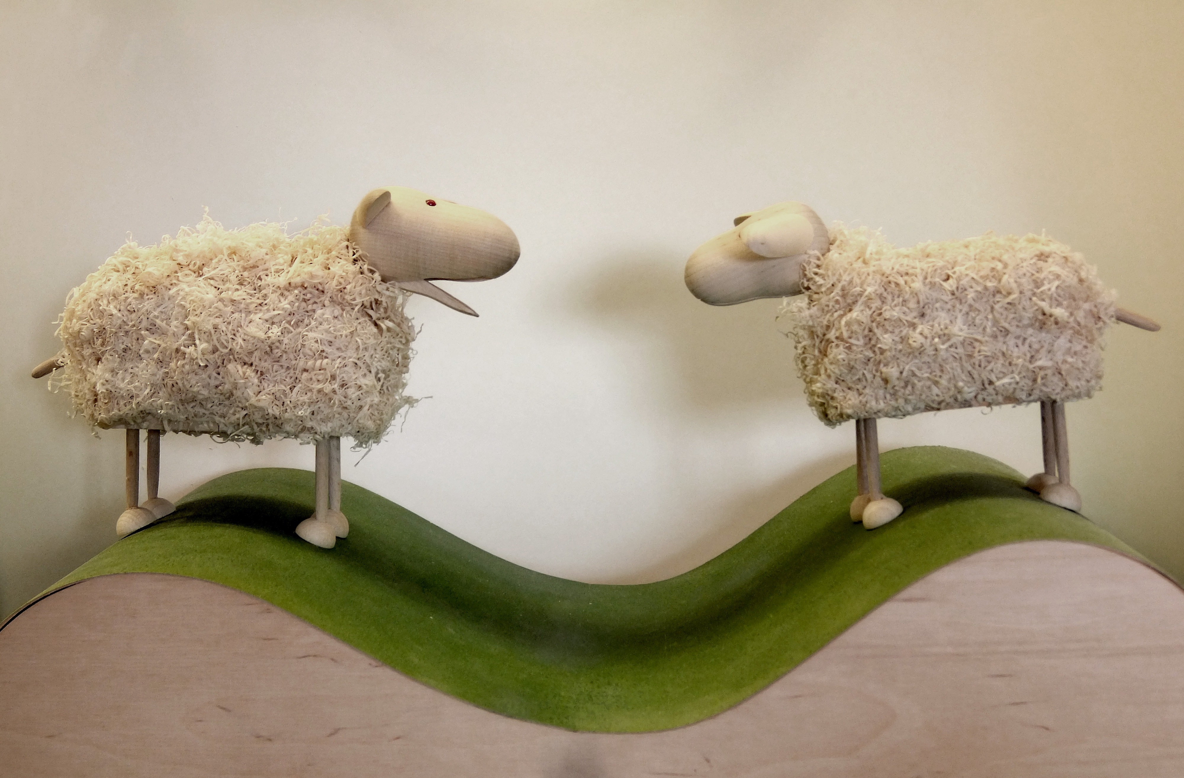 2 sheep table art