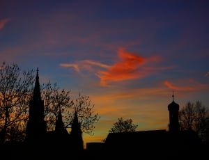 silhouette photo of cathedral thumbnail
