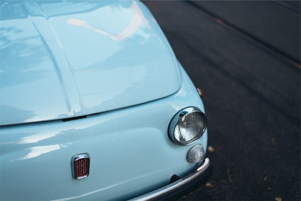 teal fiat  car preview