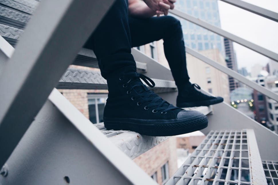 men's black high top sneakers preview