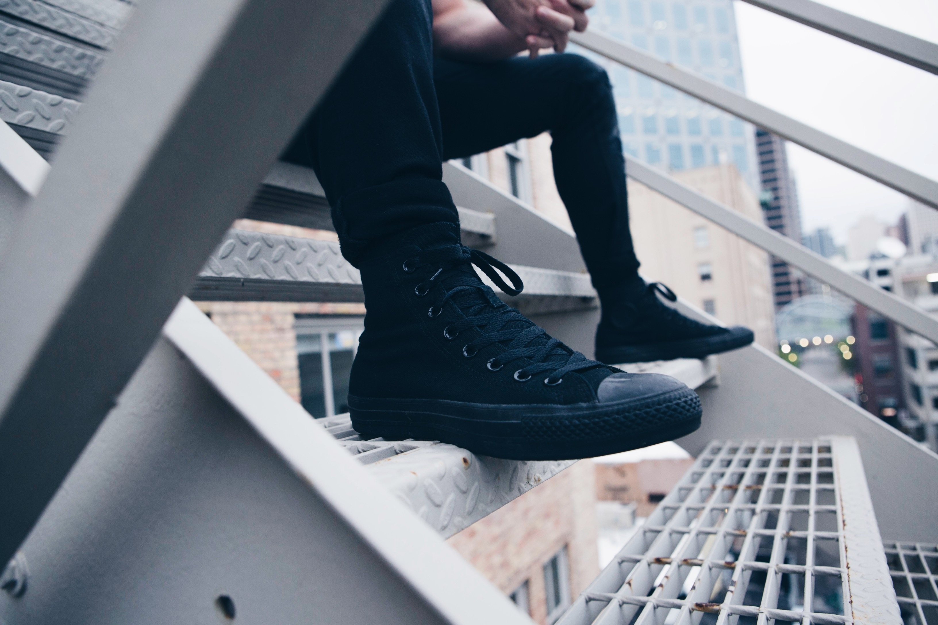 men's black high top sneakers