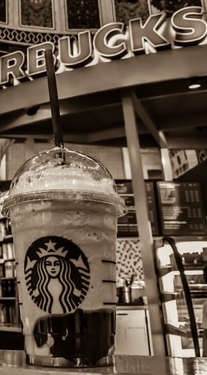 starbucks frappe on top of table thumbnail