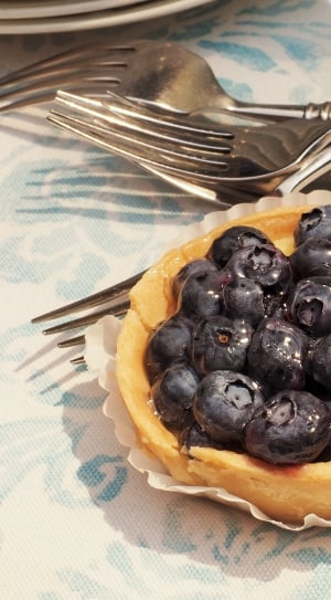 Tart, Sweet, Blueberry, Dessert, fork, food and drink thumbnail