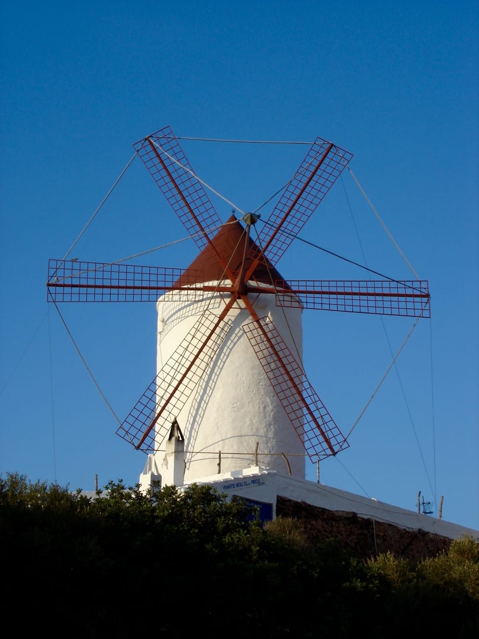 white and red windmill preview