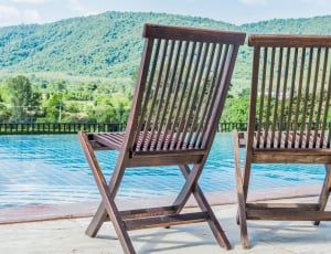 brown wooden folding chairs thumbnail