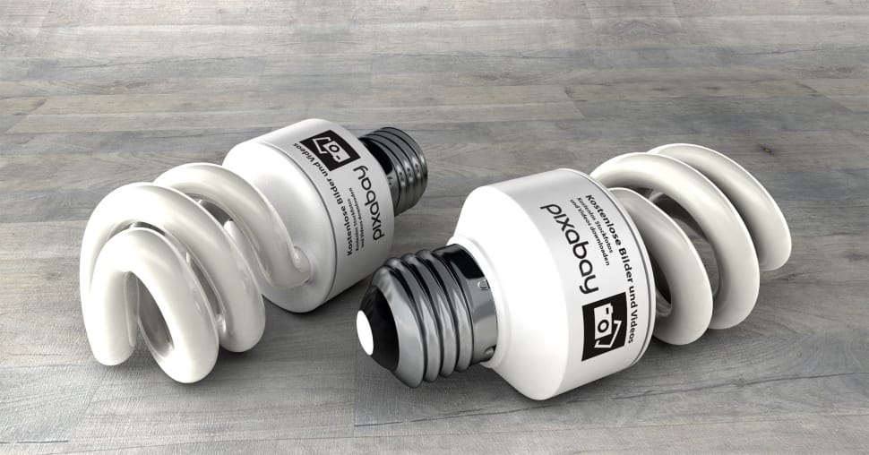 two white pixabay light bulbs preview