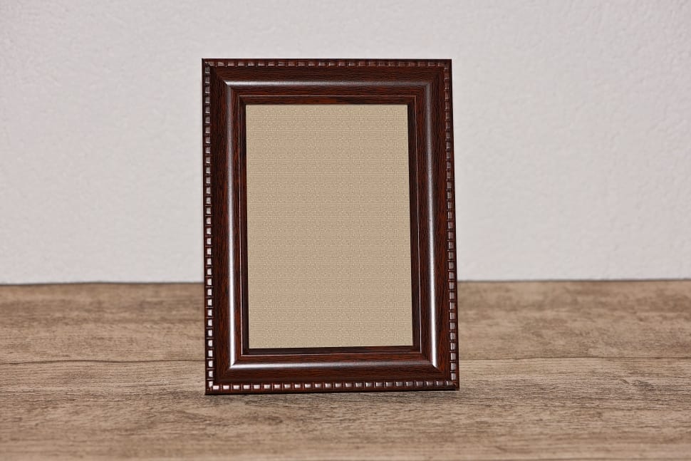brown wooden photo frame preview