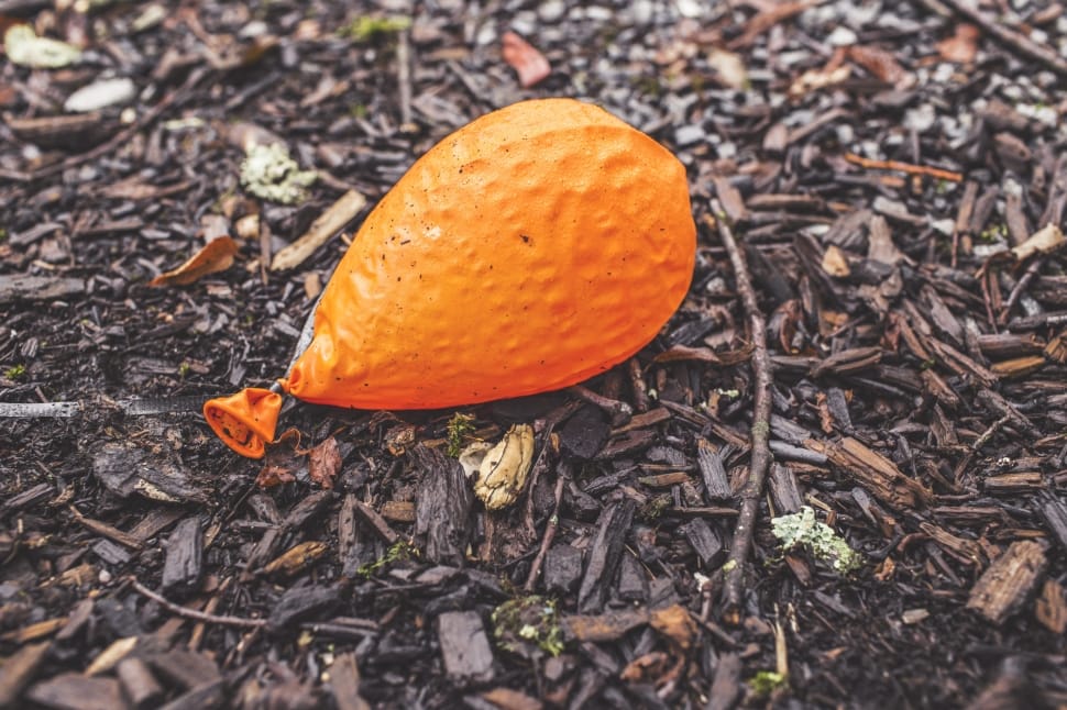 orange plastic balloon preview