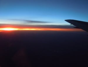 Sunset, Evening Sky, Afterglow, Travel, airplane, transportation thumbnail