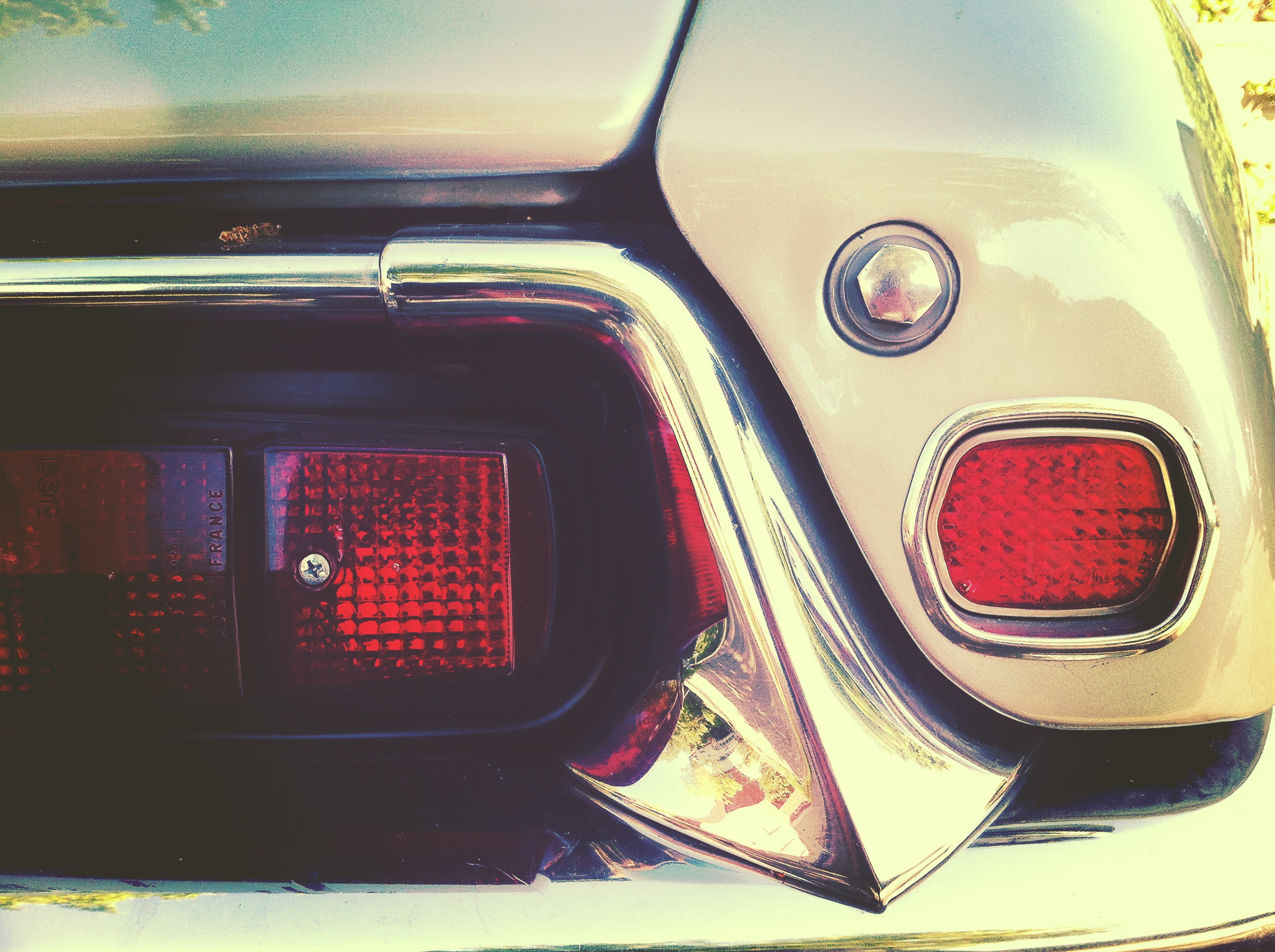 close up of car taillight
