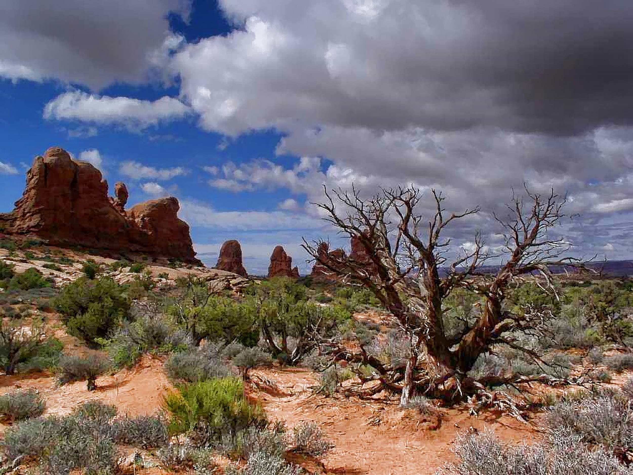 Desert, Colorado, Usa, Monument Valley, cloud - sky, rock formation