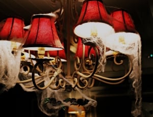 red-and-white uplight chandelier thumbnail