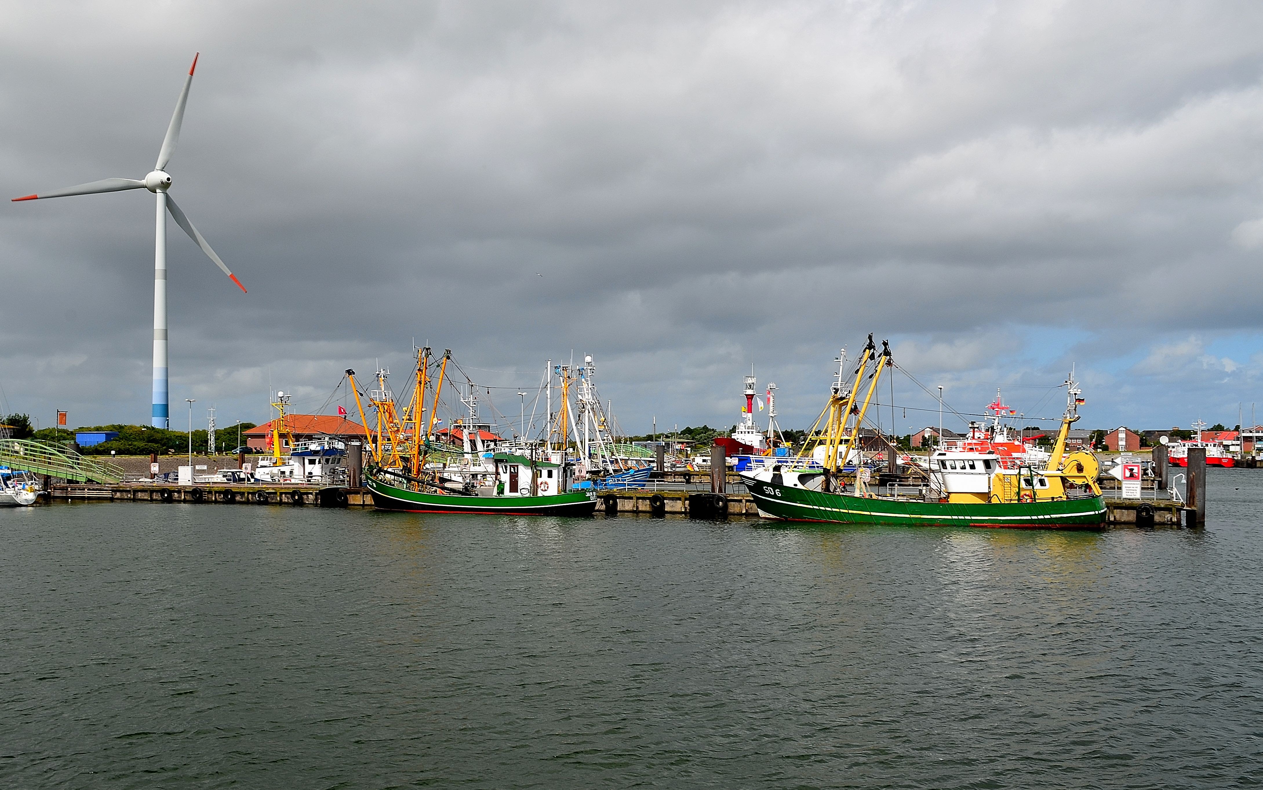 Industriehafen, Fishing Port, Port, nautical vessel, cloud - sky