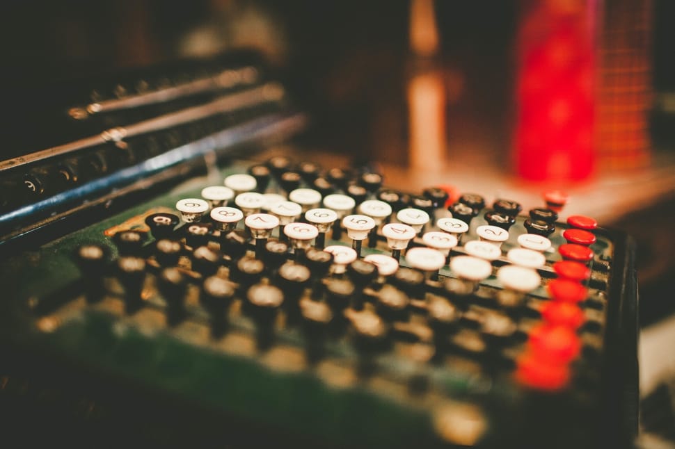 selective focus photography of classic typewriter preview