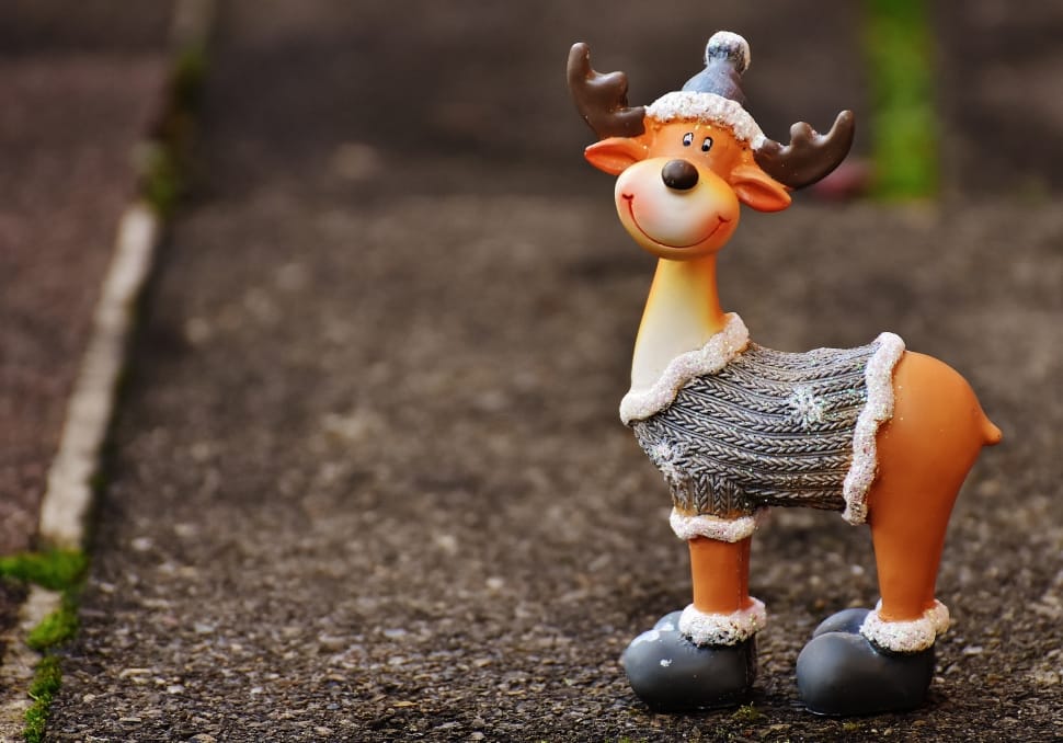 brown orange and black reindeer toy preview
