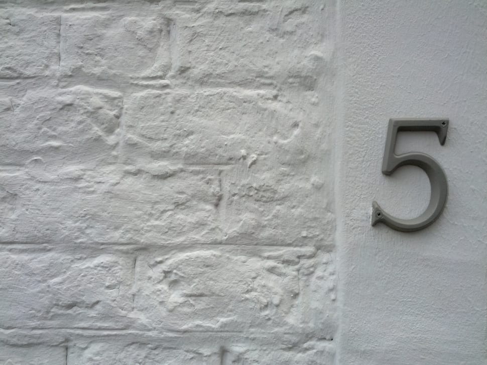 gray number house 5 signage preview