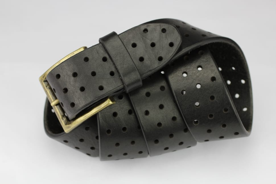 black mesh leather belt preview