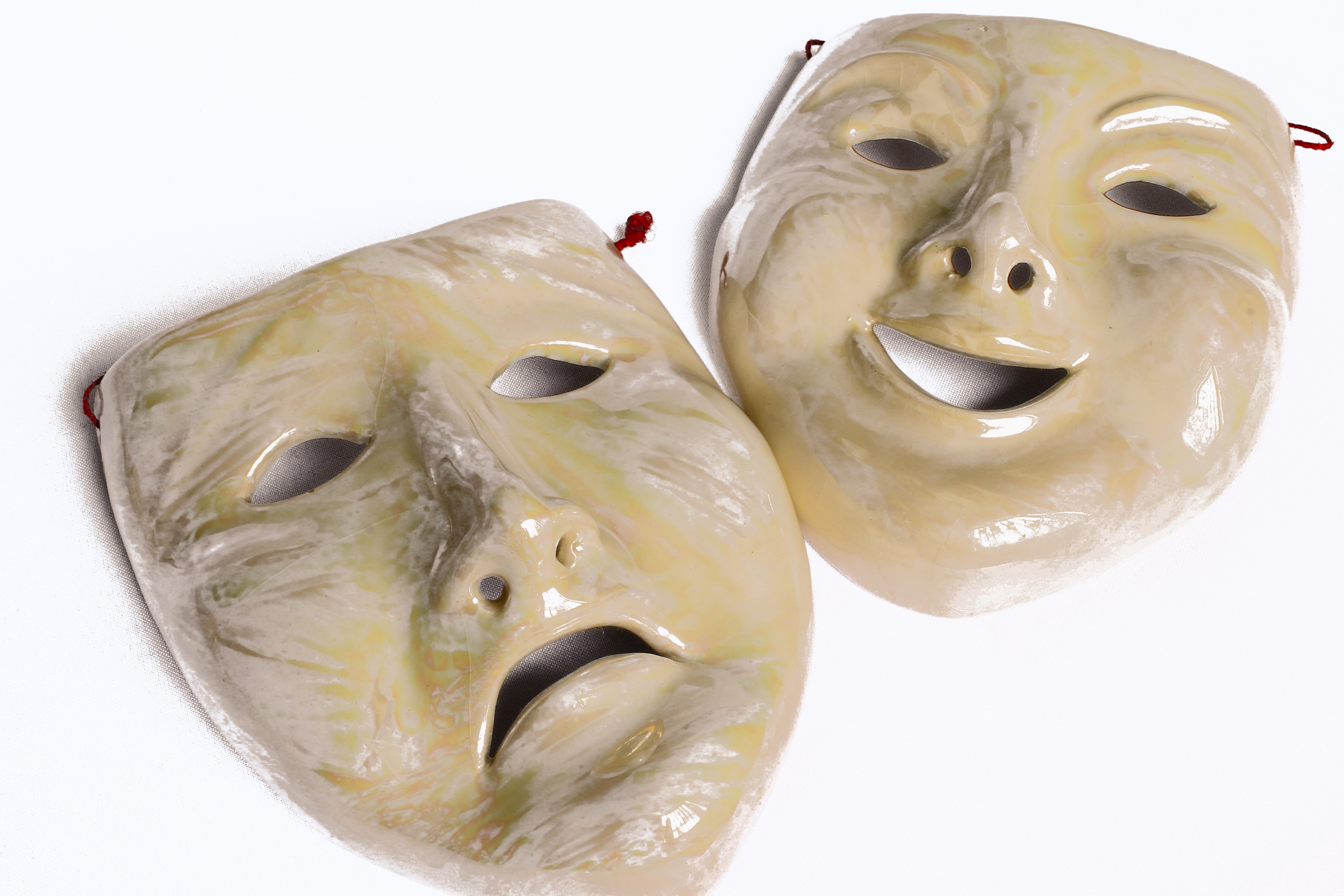 2560x1440 Wallpaper Beige And Green Happy And Sad Masks Peakpx