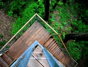 brown wooden ladder high angle photography thumbnail