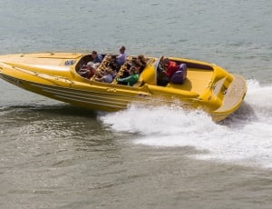 Motorboat, Powerboat, Speedboat, water, yellow thumbnail