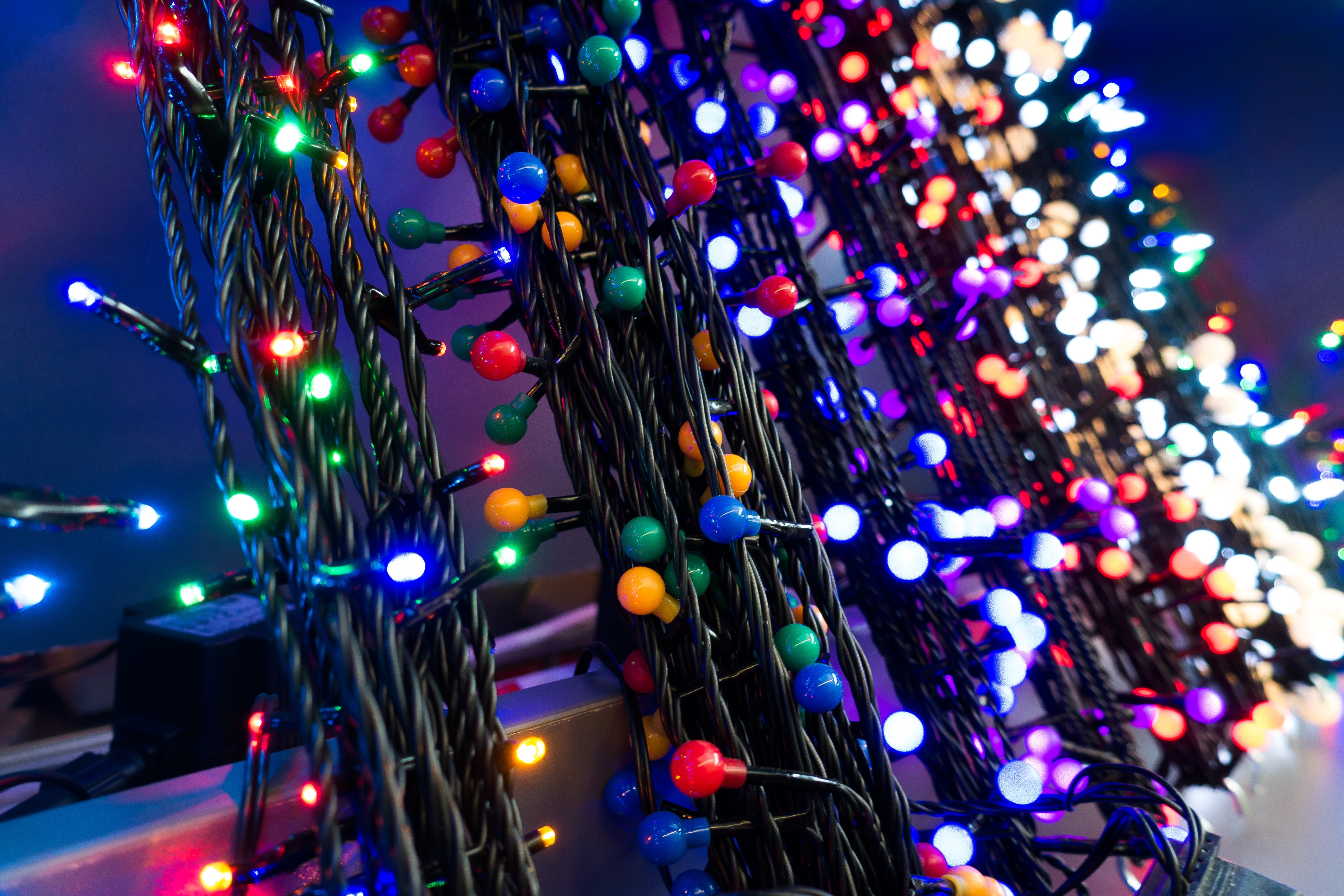 assorted color string lights during nighttime free image | Peakpx