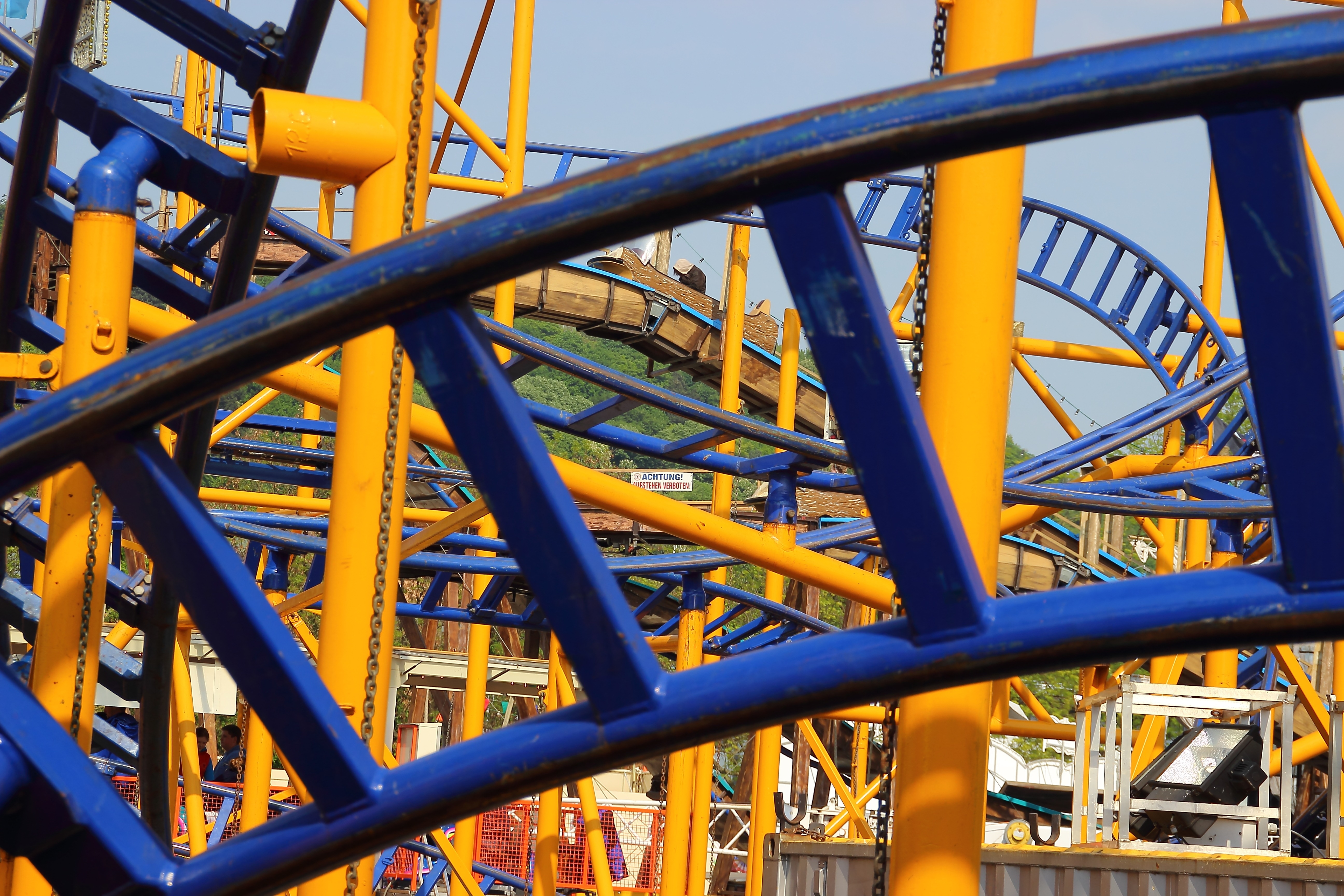 Roller Coaster, Year Market, Fair, blue, amusement park