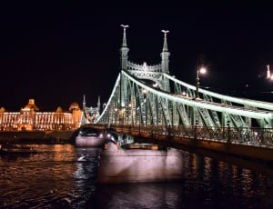Budapest, Hungary, Bridge, City, Tourism, night, bridge - man made structure thumbnail