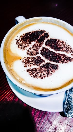 cappuccino coffee on ceramic mug thumbnail