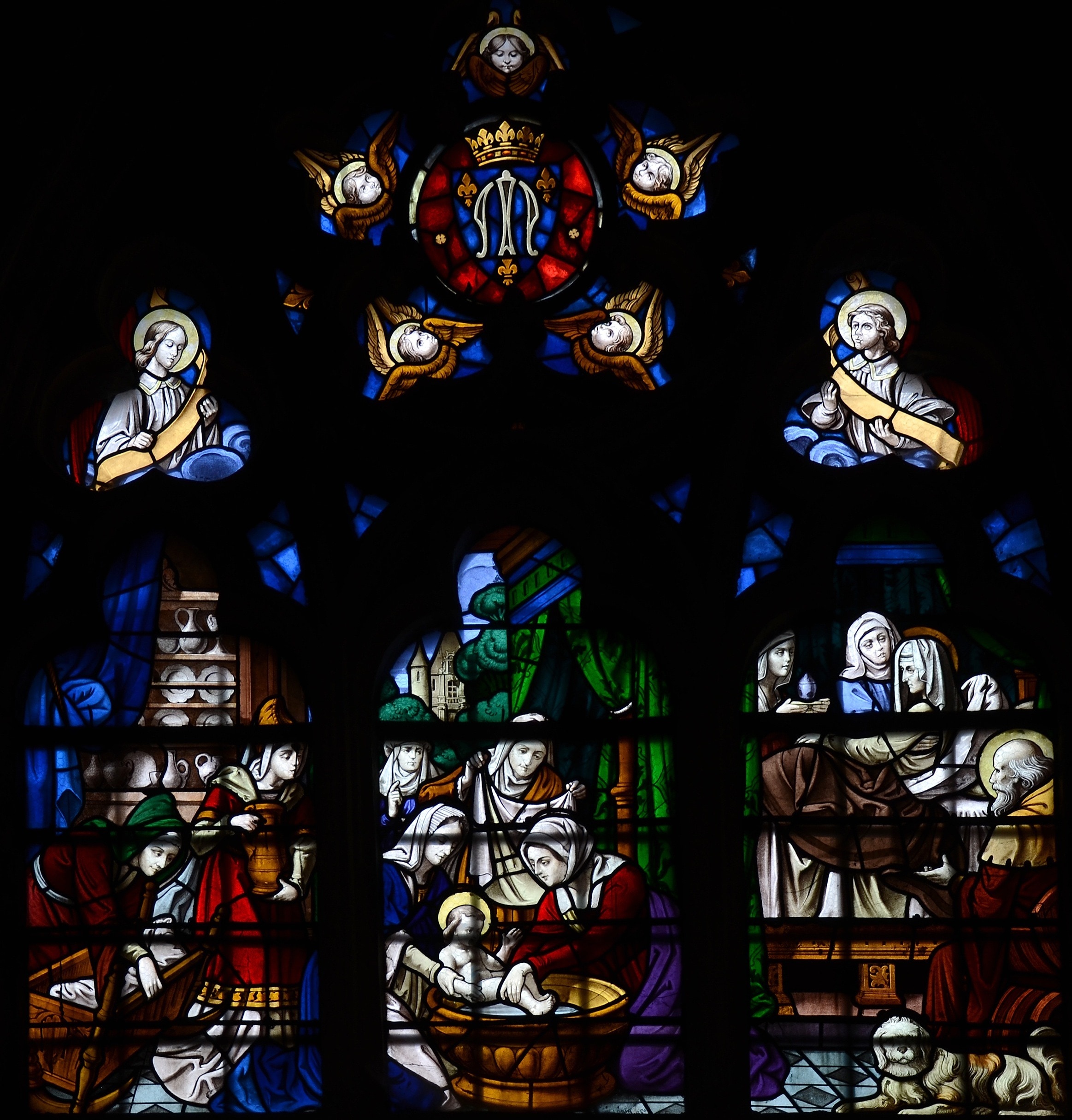 Notre, Dame, France, Cathedral, art and craft, window