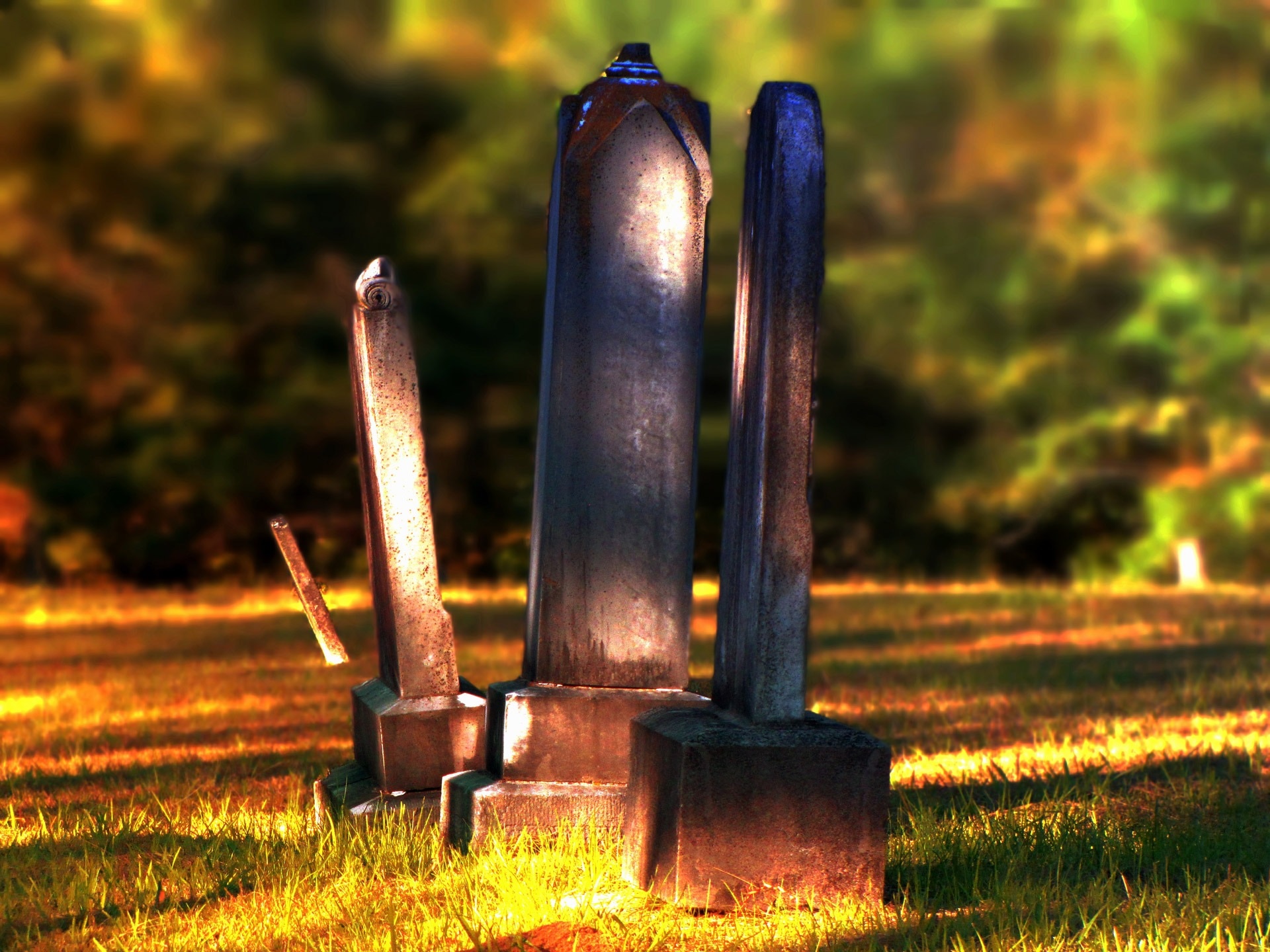 3 gray tombstone