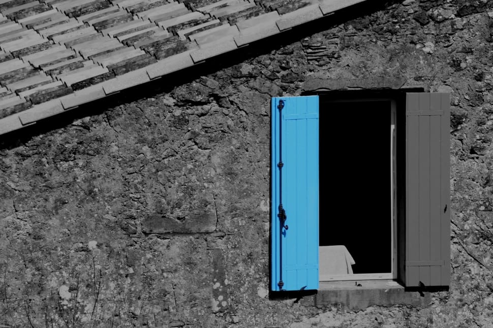 blue and gray wooden window door preview