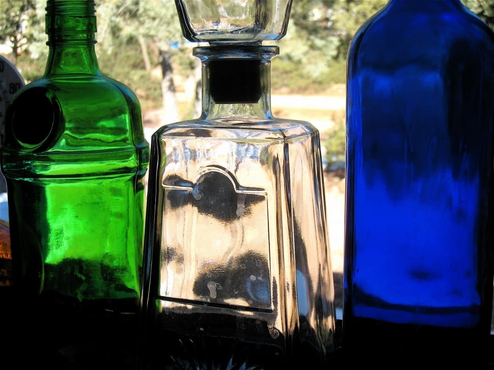 3 glass bottles preview