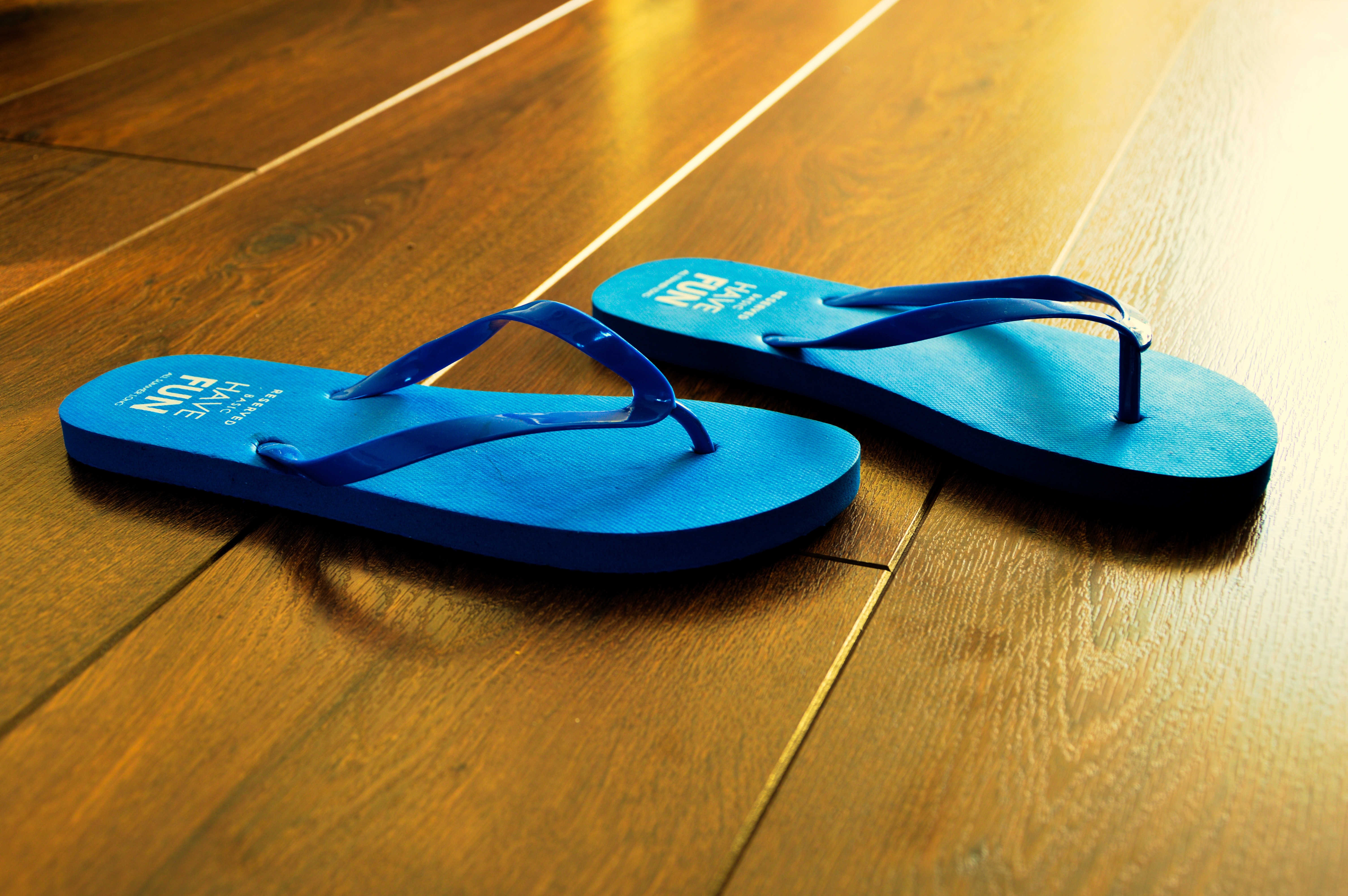 Summer, Blue, Beach, Flip Flops, Sandal, wood - material, blue