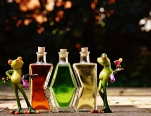 3 clear glass perfume bottles thumbnail