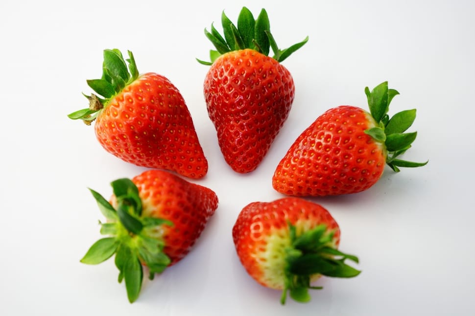 five red strawberry fruit preview